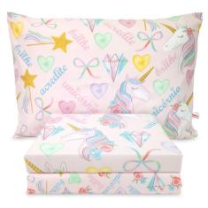 Jogo De Lençol Solteiro Infantil Microfibra Menino Menina 3 Peças - An