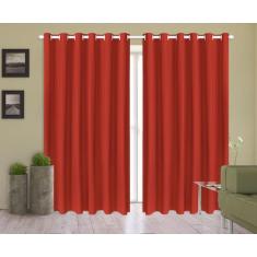 Cortina Corta Luz 2,00m X 1,80m 100% Blackout PVC Vermelho Para Sala O