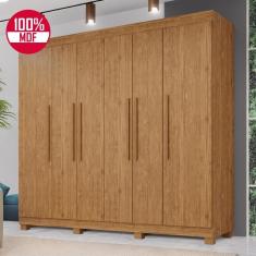 Guarda-Roupa de Casal 100% MDF 6 Portas 4 Gavetas Inglaterra  - Tudo de Móveis