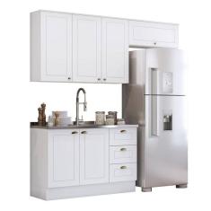 Cozinha Completa Americana 3 Peças Branco - Móveis Henn Branco