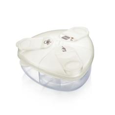 MAM Baby Porta Leite em Pó Com 3 Compartimentos de 40g Com Tampa Antivazamento e Forma Triangular, Neutro