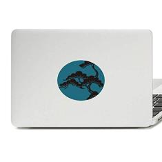 Adesivo de notebook com emblema de vinil azul da cultura japonesa
