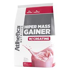 Athletica Nutrition Hiper Mass Gainer Suplemento com Sabor Morango, 1500 g