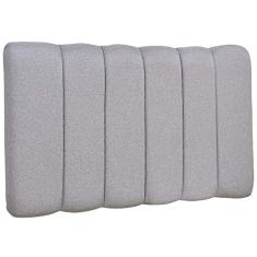 Cabeceira Cama Box Painel Solteiro 100 cm Dubai W01 Linho Cinza Escuro - Lyam Decor