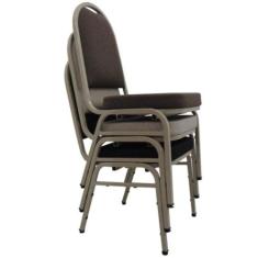 Kit com 3 Cadeiras Empilháveis para Auditórios Linha Hotel Preto - Des