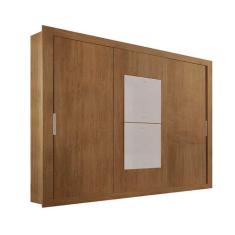 Guarda-Roupa Casal com Espelho Veneza Premium Imbuia 3 Pt 4 Gv - Rufat