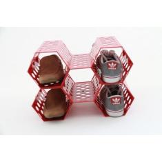 Sapateira Colmeia 5 Cavidades Porta Hall Quarto - Diversas Cores - Bem