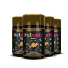 4x peixote omega 3 infantil mastigavel 60caps hf suplementos