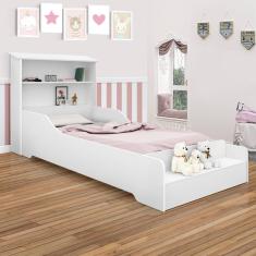 Cama Infantil Menina Montessoriana Branca Liz Cambel