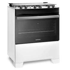 Fogão Continental 5 Bocas FC5IB Com Mesa De Inox Branco Bivolt