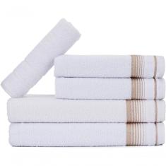 Jogo De Toalhas Luxury Soft Beka Banho + Rosto + 1 Piso Luxo Branco