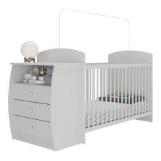 Berço Cômoda Com Colchão Incluso Colinho De Mãe Multimóveis Branco