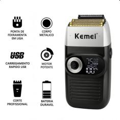 Shaver Kemei Km2026 Barbeador Usb Alta Precisão - FAZA