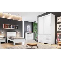 Guarda Roupa 2 Portas Buriti Branco - Novo Horizonte - Móveis Novo Hor