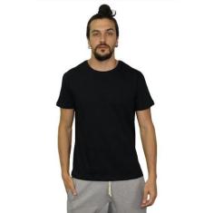 Camiseta Básica Masculina manga curta 100% Algodão Leve - B2T, Preto, 