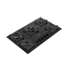 Cooktop 5 Bocas a Gás BDS75AE com Grades de Ferro Fundido e Chamas Especiais Brastemp