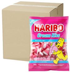 Kit 12 Bala Haribo Cream Kiss 100G