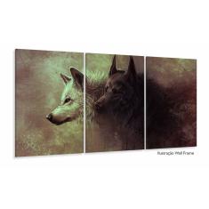 Quadro Decorativo Dois Lobos filme Séries 120x60 3 peças