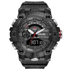Relógio de Pulso Masculino novo Smael Cronômetro 8040 Militar à prova d´água (Preto)