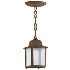 Luminaria Pendente Externo Colonial Plastico Marrom Alz15