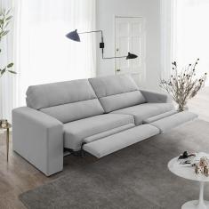 Sofá Creta 4 lugares 254cm Reclinável Estofama