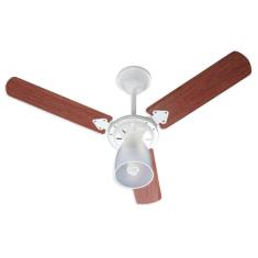 Ventilador de Teto 110V Pás Envernizado Marbella  Branco