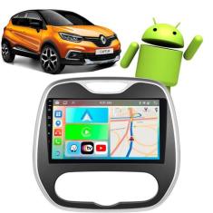 Kit Multimidia CarPlay Android 9 2GB 32GB Captur 2017-2022 + Câmera - 