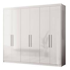 Guarda Roupa Venice 6 Portas, 2 Gavetas E 4 Cabideiros Branco - Demóbile Branco