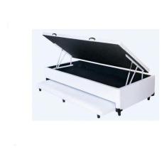 Cama Box Baú Solteiro Com Colchão Auxiliar 088x188 Em material sintéti