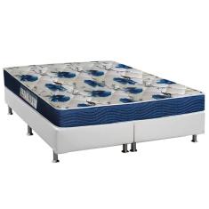 Cama Box Queen: Colchão Anatômico Ortobom D28/Ep Fort Tech Iso 60 + Base Crc Courano White(158X198)