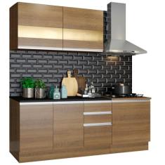 Cozinha Completa Madesa Milão com Armário e Balcão (Sem Tampo e Pia)