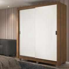 Guarda-Roupa Dallas Plus 2 Portas Branco/Rustic Madesa