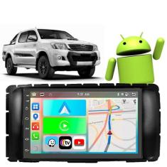 Kit Multimidia Android Hilux 2012 a 2015 7 Pol Carplay + Câmera de Ré 