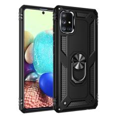 SORAKA Capa para Samsung Galaxy A71 5G com suporte para anel Capa Slim Fit de TPU macio Capa Samsung Galaxy A71 5G com placa de metal para suporte magnético de telefone para carro