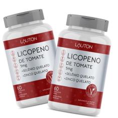 Licopeno 5Mg Com Zinco E Selênio Lauton Premium Vegano Kit 2