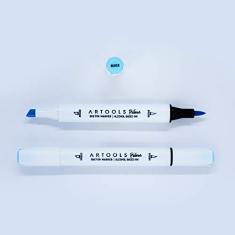 Marca Texto Artools Pictom Pontas Broad e Brush Azul B203