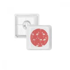 Kit de atualização para jogos com teclado mecânico PBT padrão flamingo cor rosa