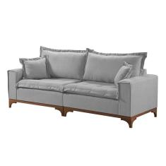 Sofá 4 Lugares Living M-47 Veludo Martins Cinza