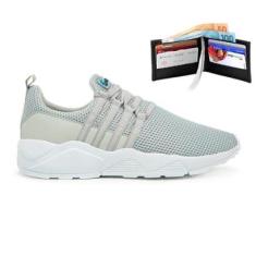 Tênis Esporte Masculino Treino Academia Passeio do Dia-a-Dia Macio e Confortável + Carteira Casual-Masculino