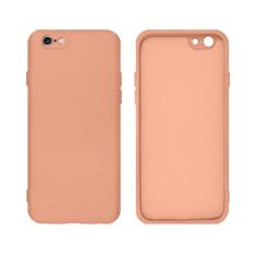 Capinha iPhone 6 e 6S Proteção Câmera Silicone - GCM, Pêssego