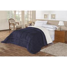 Cobertor dupla face queen size tipo coberdrom pele de carneiro 2,40m x