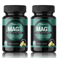Kit 2x Mag3 Magnesio Treonato Dima lato Glicina 60 Tabletes Saborizado
