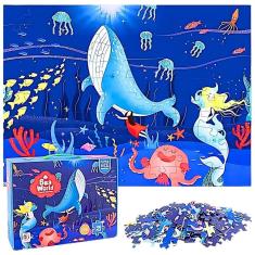 Quebra Cabeça De 100 Peças Fundo Do Mar Infantil Castela