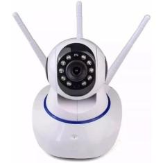Câmera Ip Wifi Infravermelho Com Alarme Giratória 3 Antenas - DRAIK