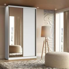 Guarda Roupa Solteiro 2 Portas 1 com Espelho MDF 1,38 m Altezza Belmax