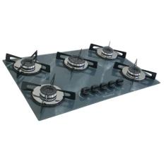 Fogão Cooktop Chamalar Premium 5 Bocas Ultra Chama Bivolt XP, Marmoriz