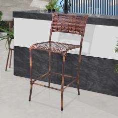 Banqueta Para Balcão Alta Com Encosto
