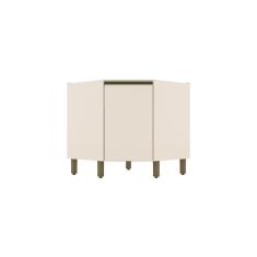 Balcão Canto Oblíquo 1 Porta Connect Henn Off White