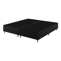 Base Box King 25cm X 2,03m X 1,93m Treviso Matelado Rustico Preto