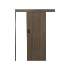 Porta De Correr Madeira 215X80Cm Sobrepor Reversível Melamínico Mgm Marrom